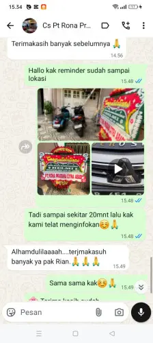 Testimonial Papan Bunga jambi